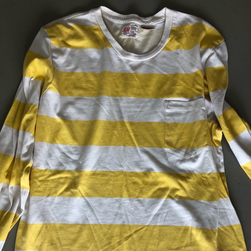Striped long sleeve shirt.. yellow/white